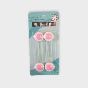 Set de 2 Seguros Adhesivos para Puertas – Protección Infantil - rosa