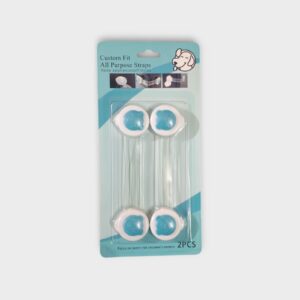 Set de 2 Seguros Adhesivos para Puertas – Protección Infantil - celeste