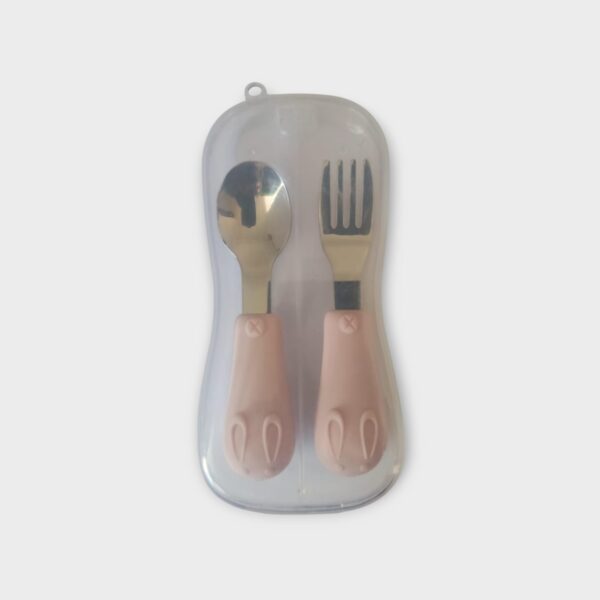 Set de Cucharas y Tenedor con Mango de Silicona - Imagen 3