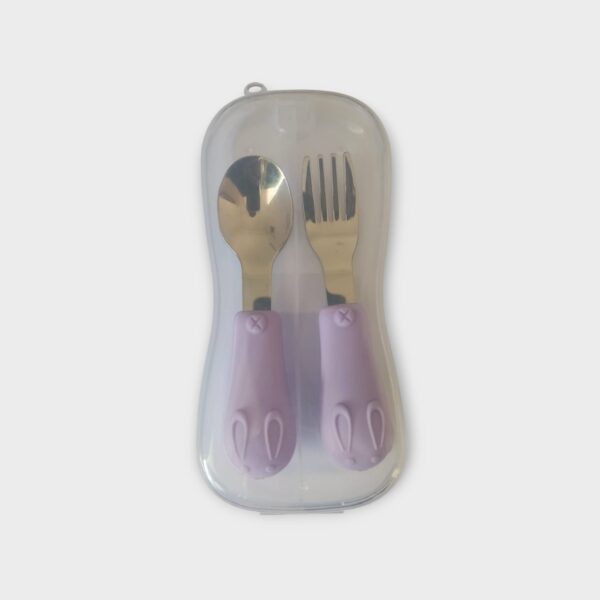 Set de Cucharas y Tenedor con Mango de Silicona - Imagen 2