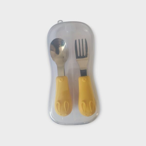 Set de Cucharas y Tenedor con Mango de Silicona - Imagen 4