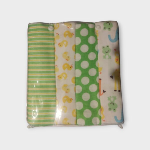 Set de 4 Mantas para Bebé – Tutos Pañal Algodón Estampados - Imagen 2