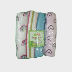 Set de 4 Mantas para Bebé – Tutos Pañal Algodón Estampados - niña