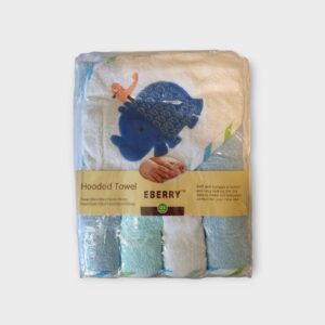 Set de Baño para Bebé – Toalla Grande con Capucha + 4 Toallitas - celeste