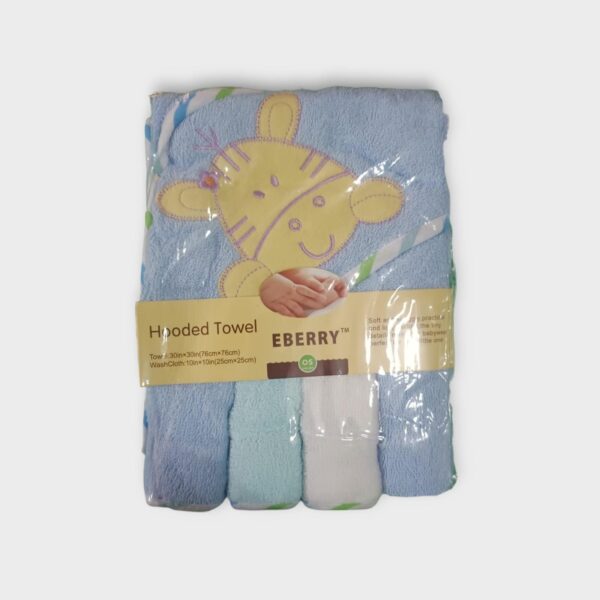 Set de Baño para Bebé – Toalla Grande con Capucha + 4 Toallitas - Imagen 3
