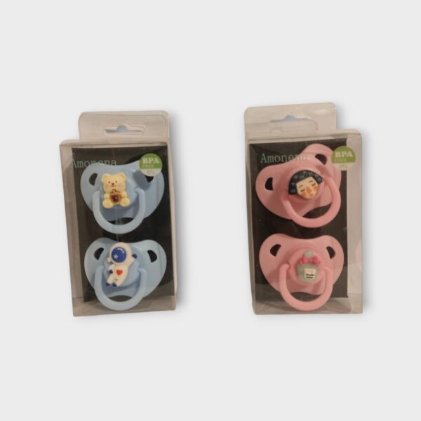 Set de 2 Chupetes con Diseños Tiernos