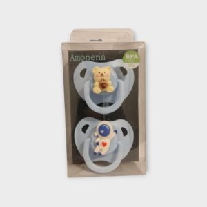 Set de 2 Chupetes con Diseños Tiernos - niño